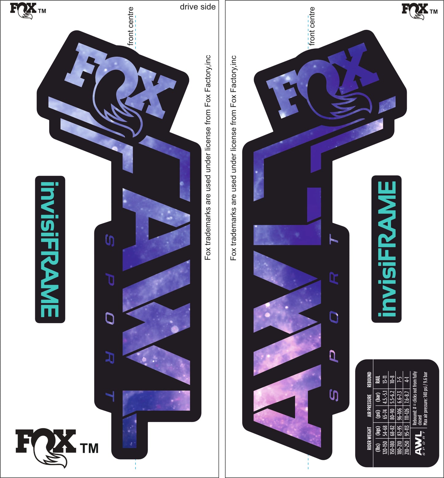 Fox AWL SPORT 2025 Decals
