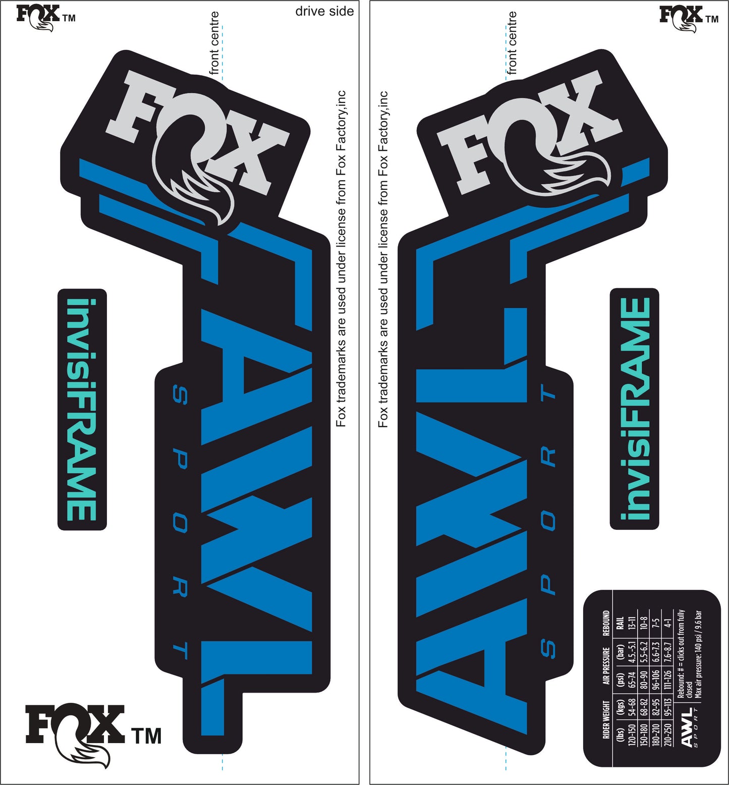 Fox AWL SPORT 2025 Decals