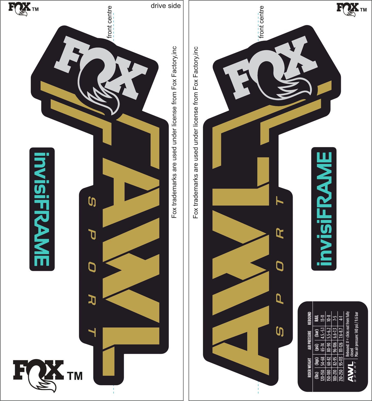 Fox AWL SPORT 2025 Decals