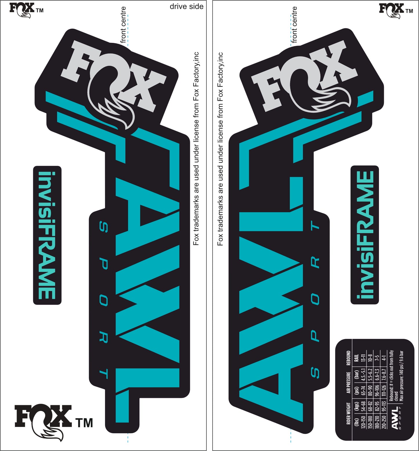 Fox AWL SPORT 2025 Decals