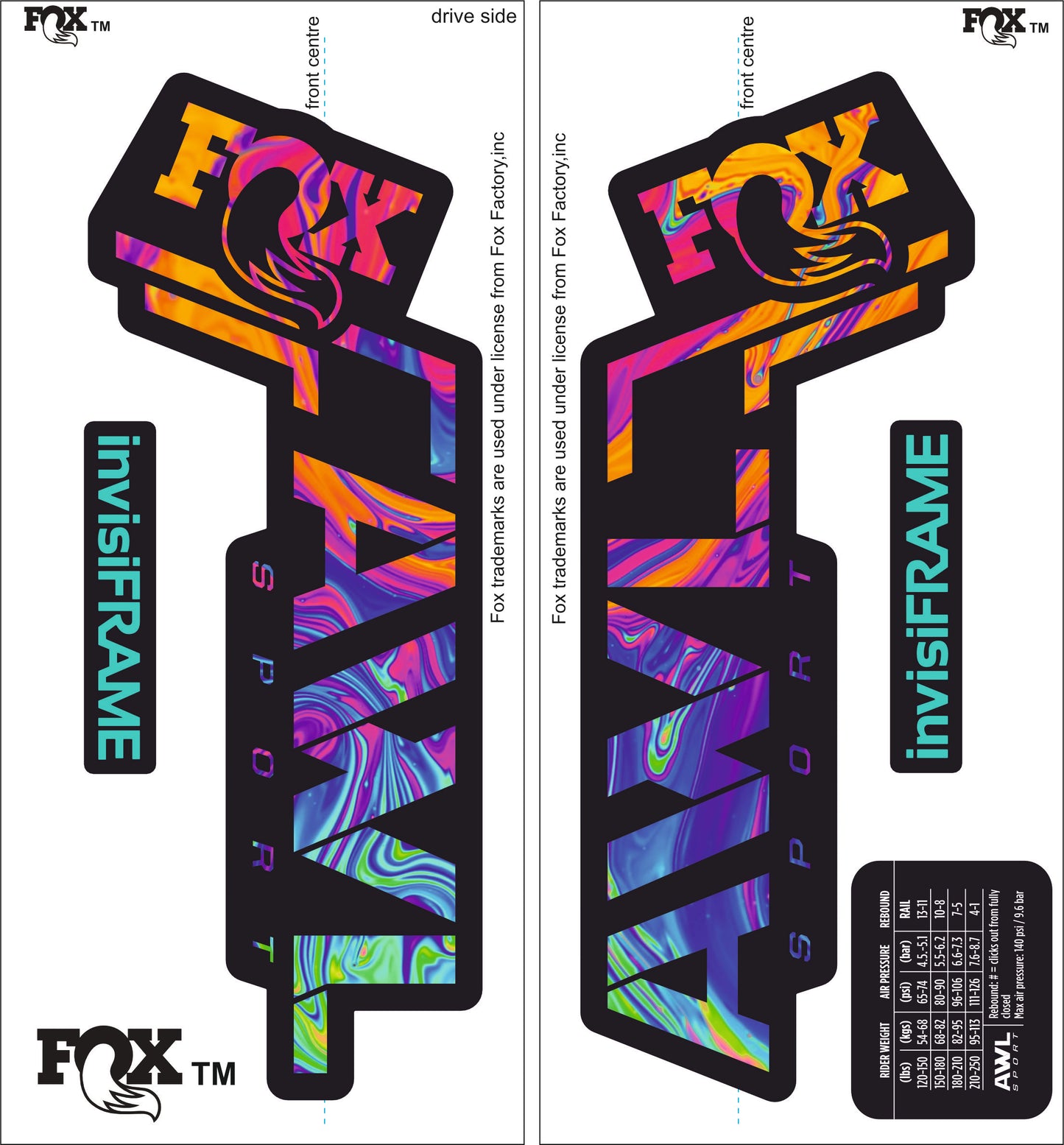 Fox AWL SPORT 2025 Decals