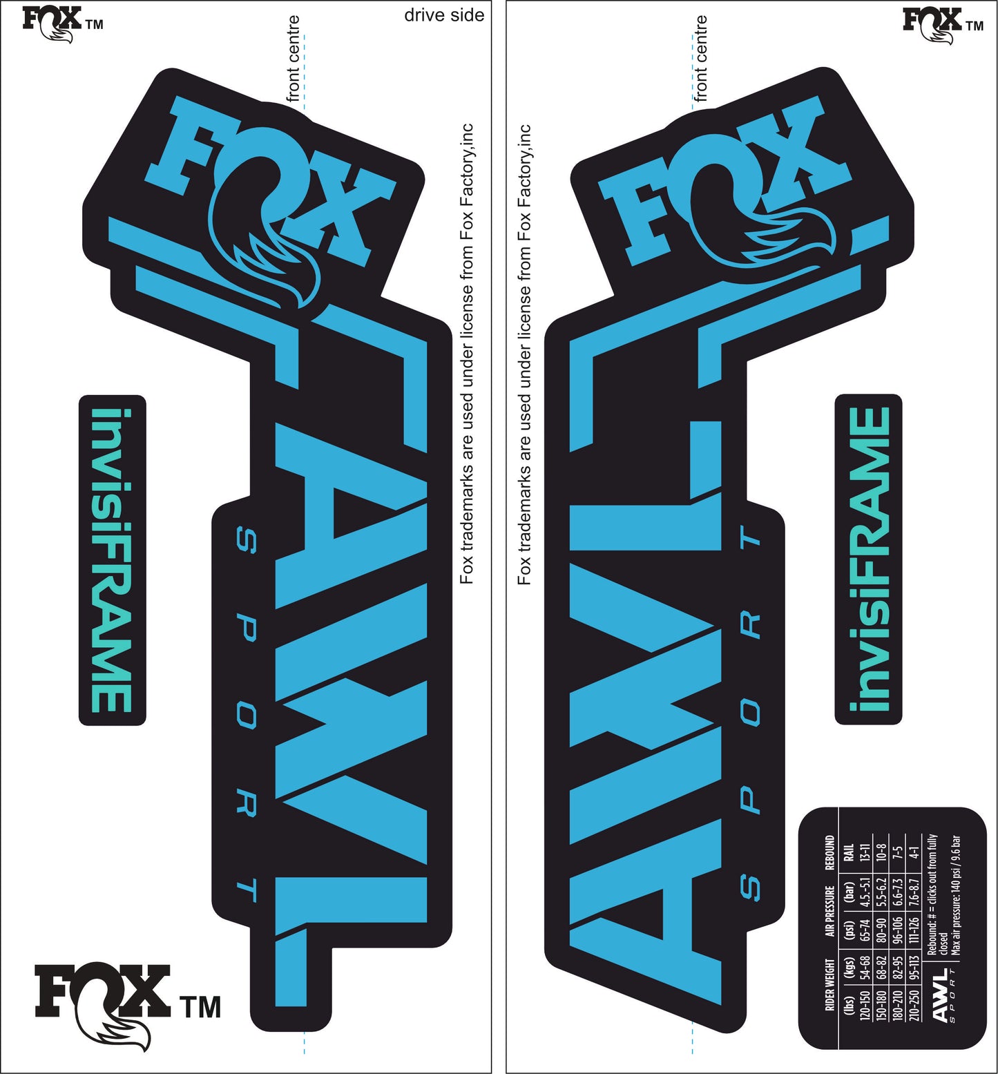 Fox AWL SPORT 2025 Decals