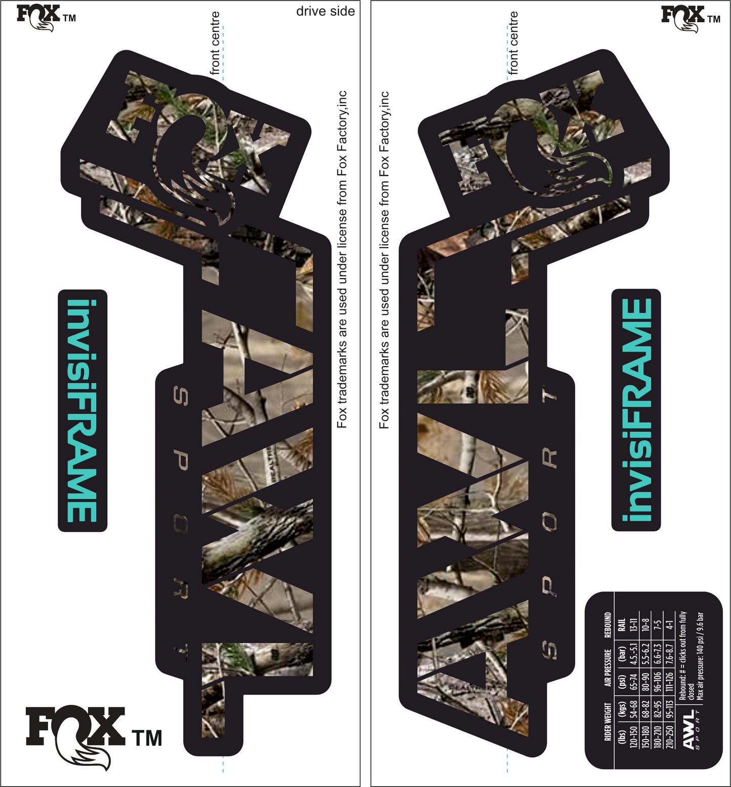 Fox AWL SPORT 2025 Decals
