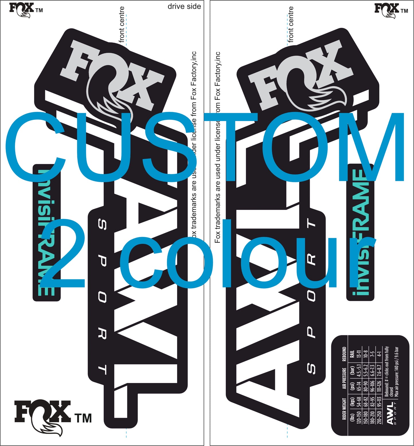Fox AWL SPORT 2025 Decals