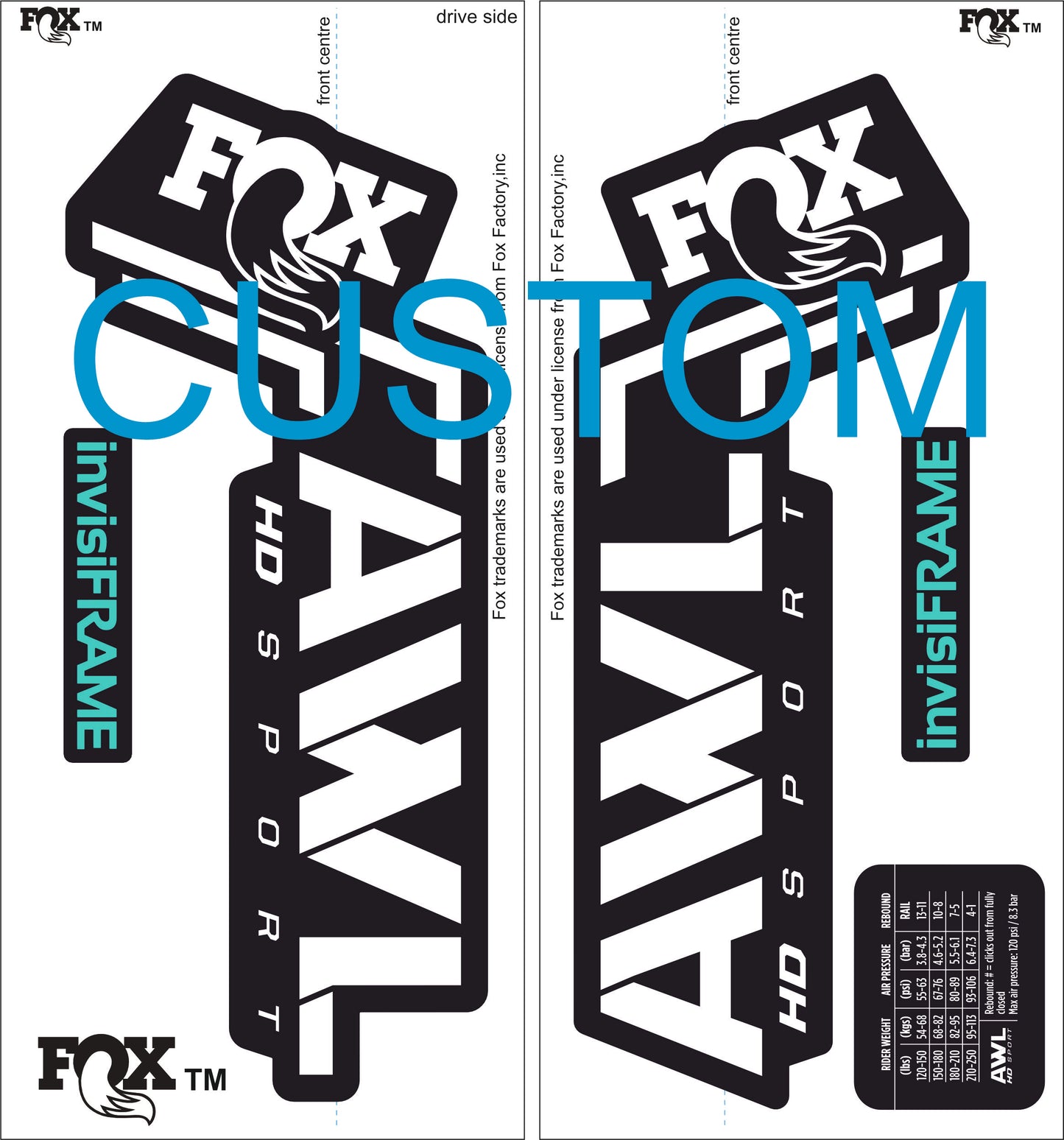 Fox AWL SPORT HD 2025 Decals