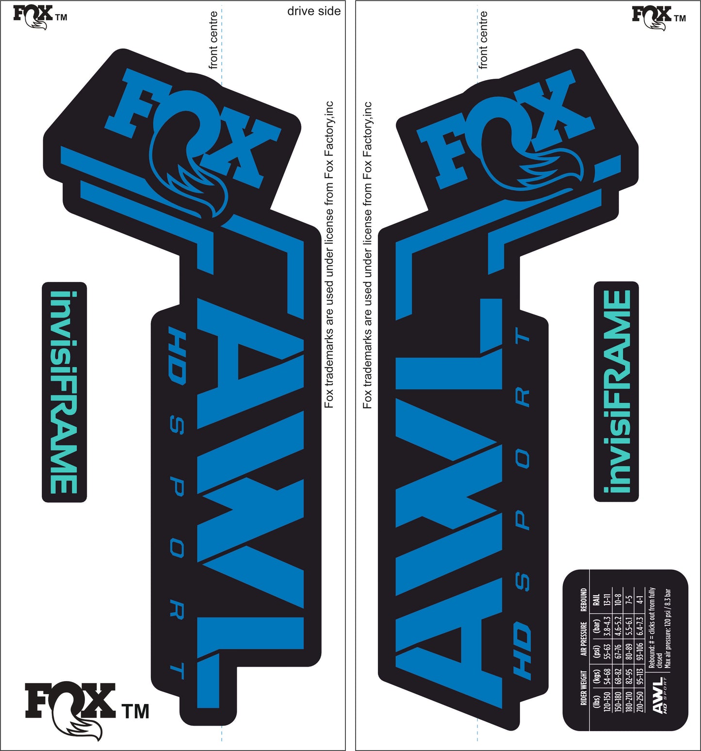 Fox AWL SPORT HD 2025 Decals