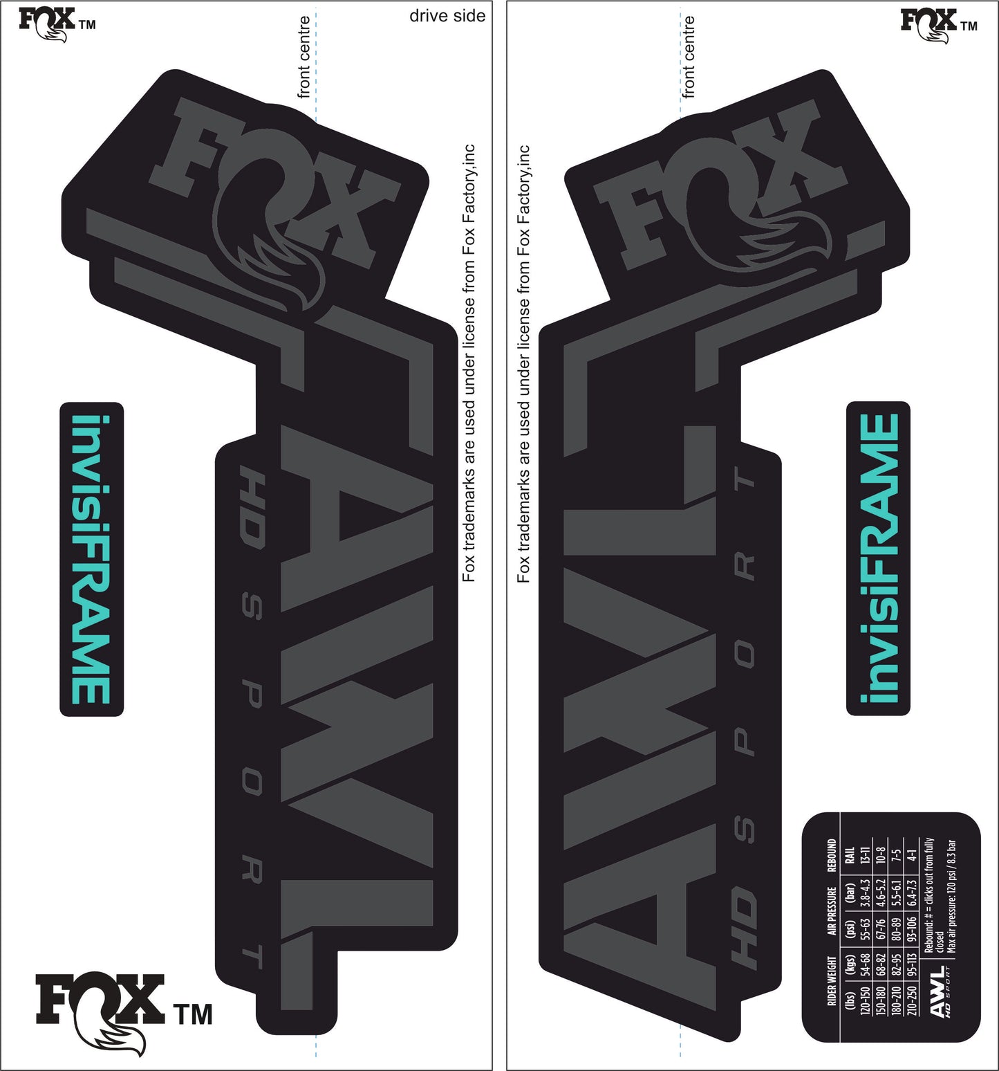 Fox AWL SPORT HD 2025 Decals