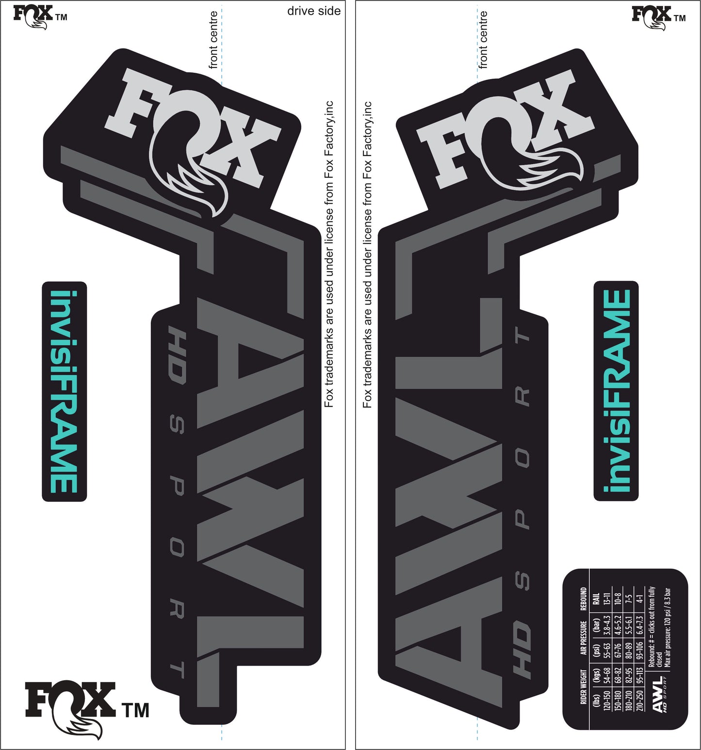Fox AWL SPORT HD 2025 Decals