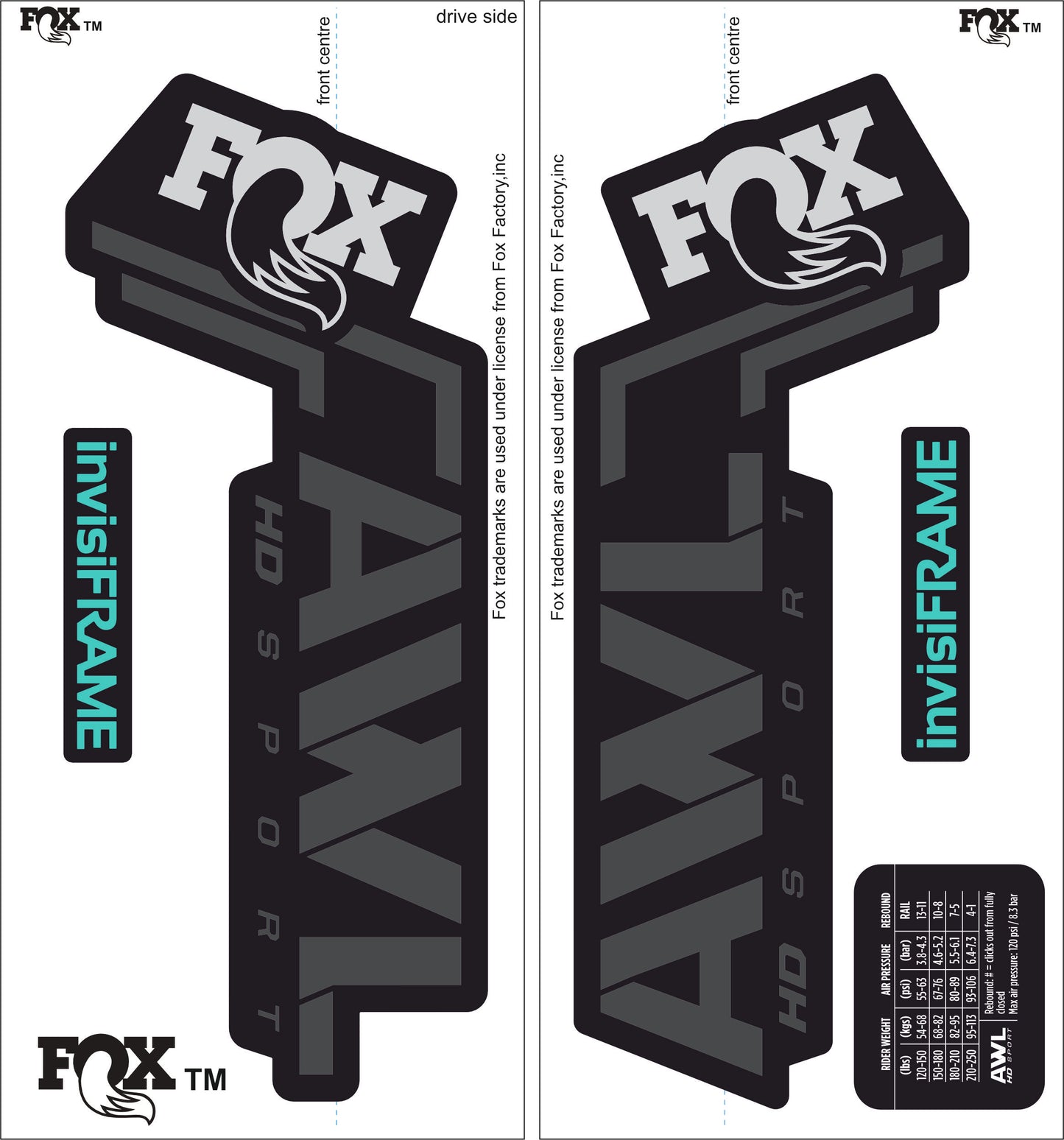 Fox AWL SPORT HD 2025 Decals