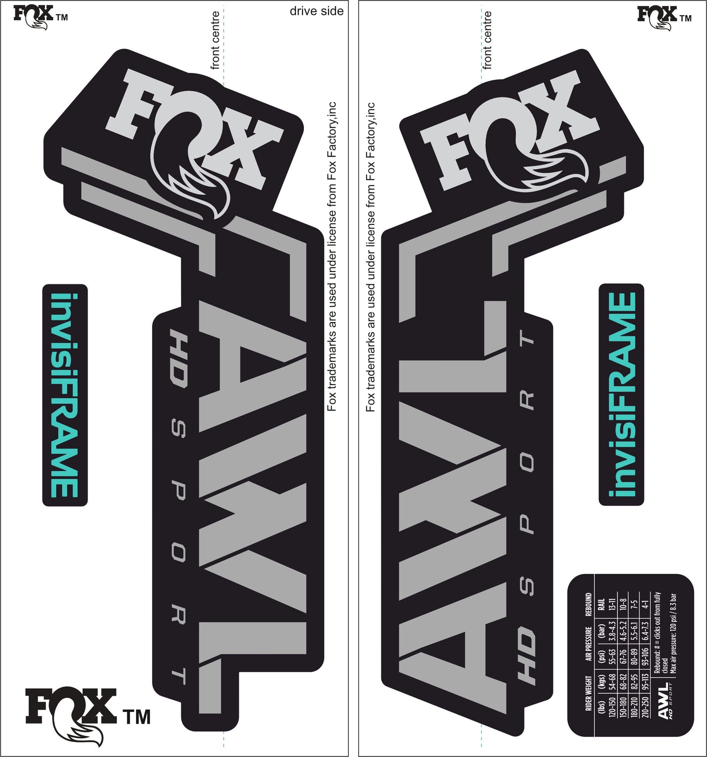 Fox AWL SPORT HD 2025 Decals