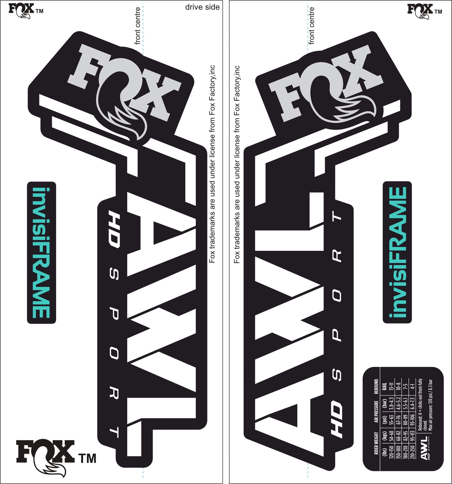 Fox AWL SPORT HD 2025 Decals