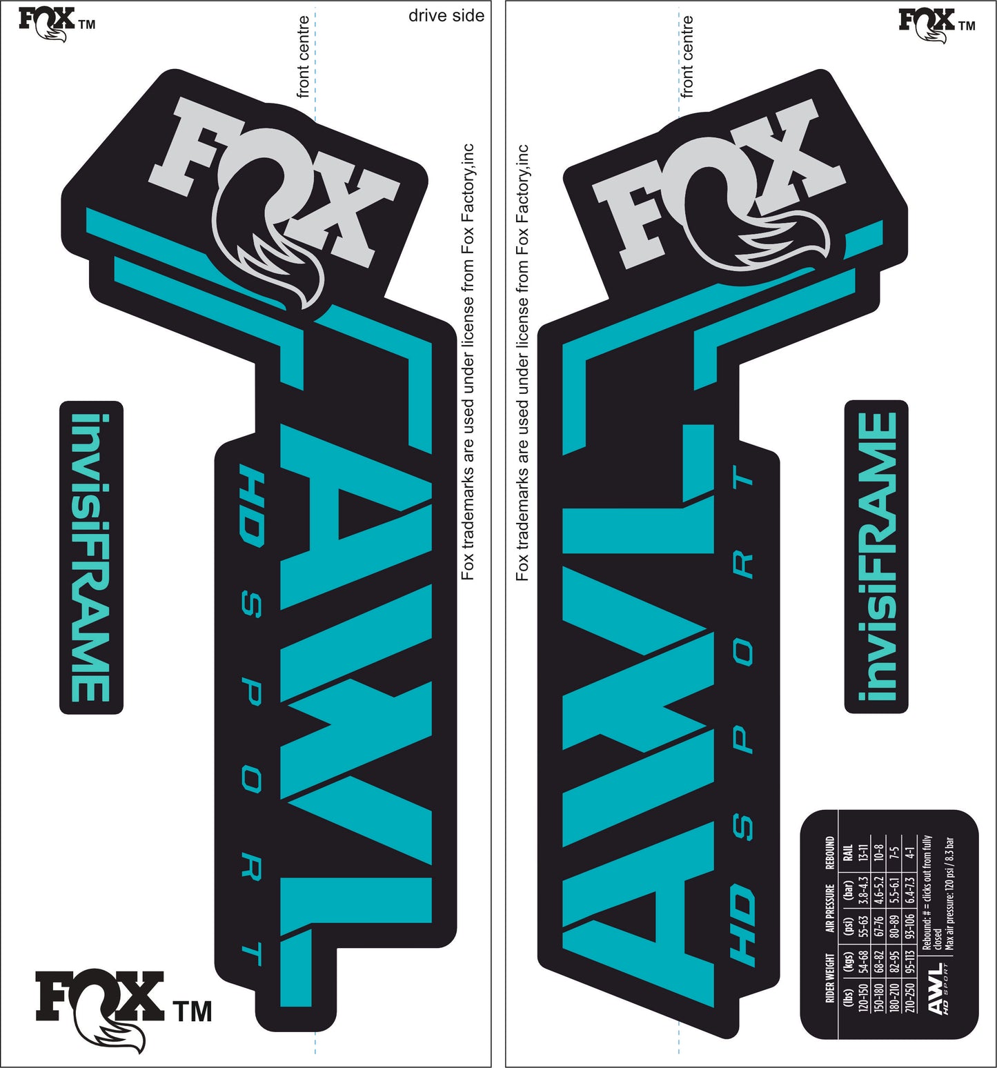 Fox AWL SPORT HD 2025 Decals