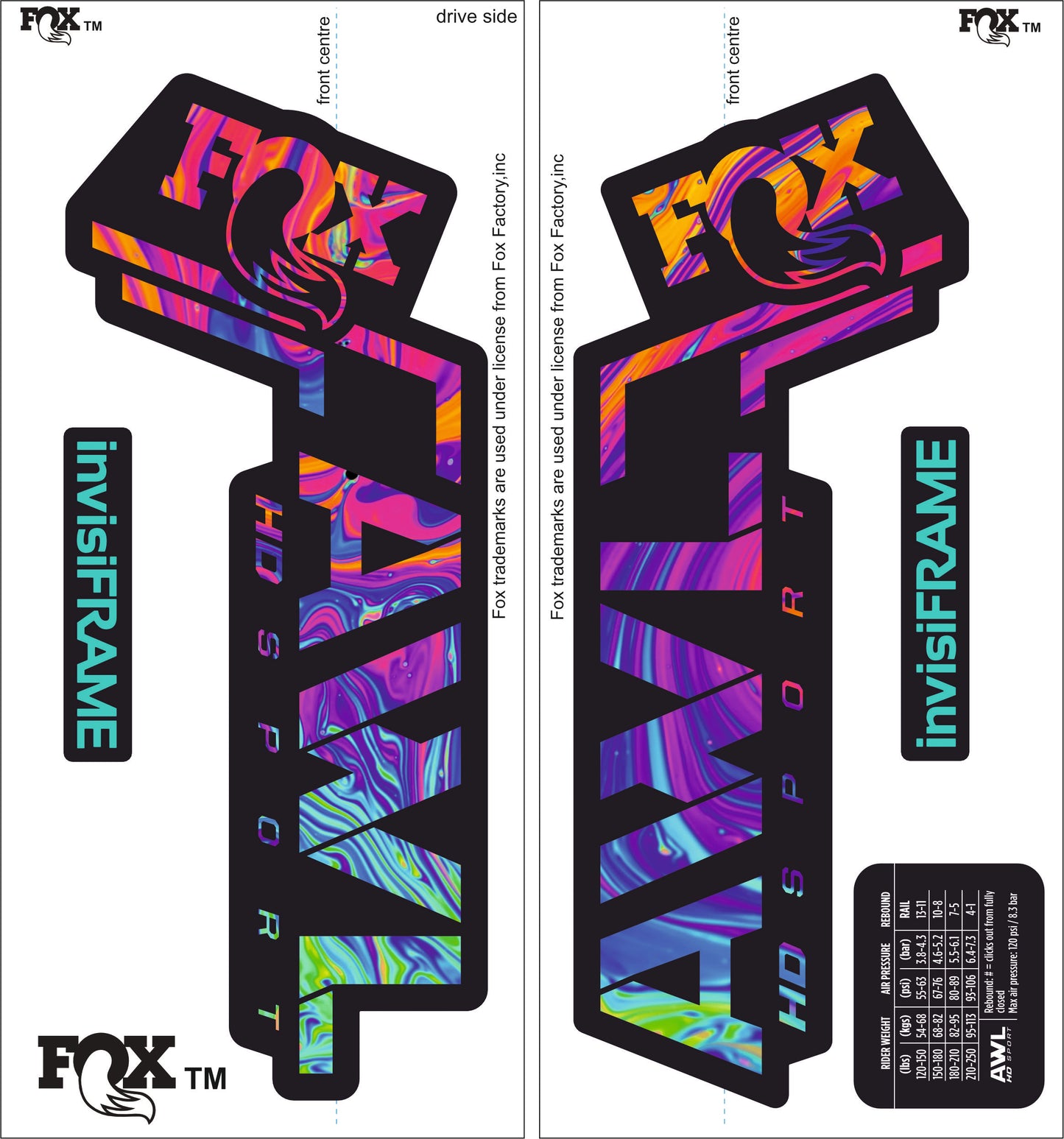 Fox AWL SPORT HD 2025 Decals