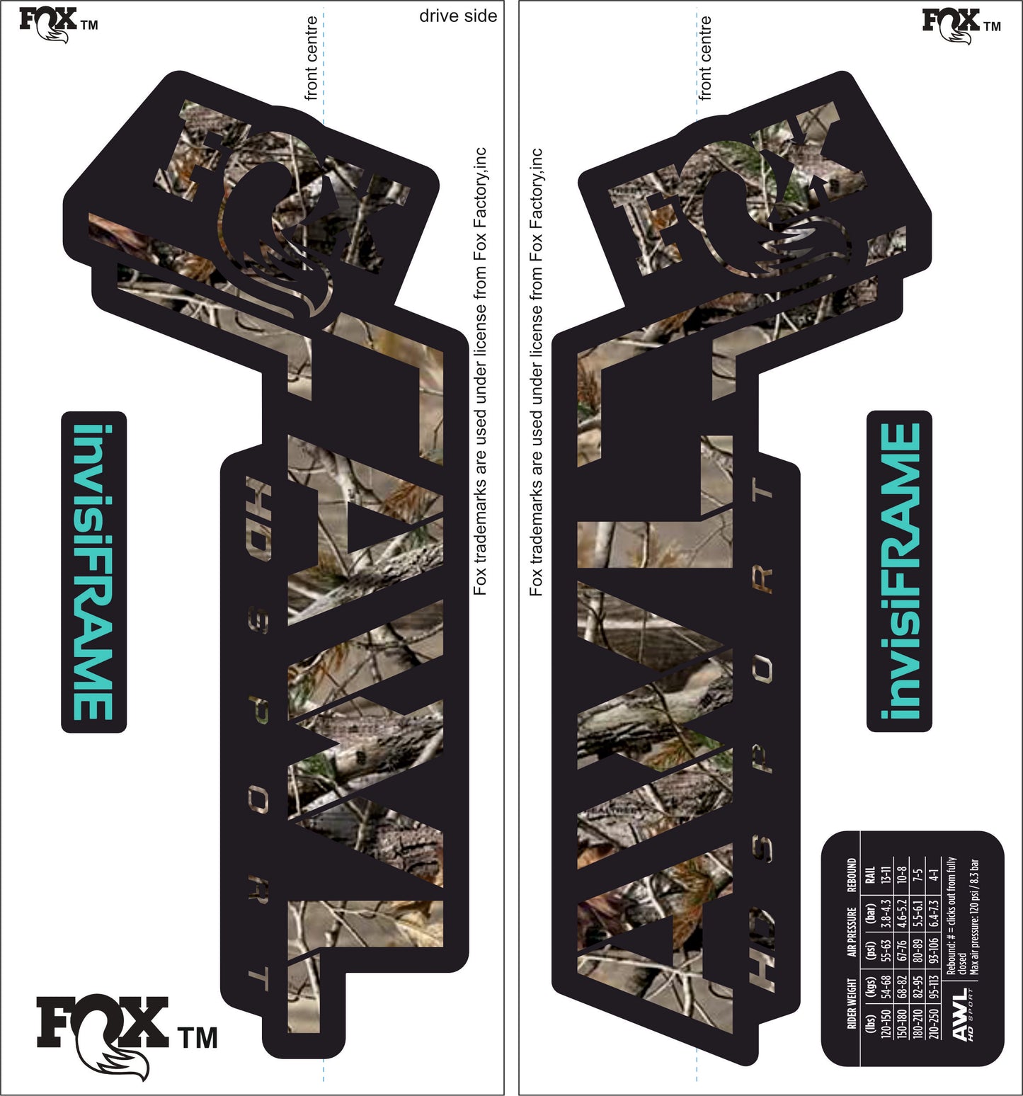 Fox AWL SPORT HD 2025 Decals