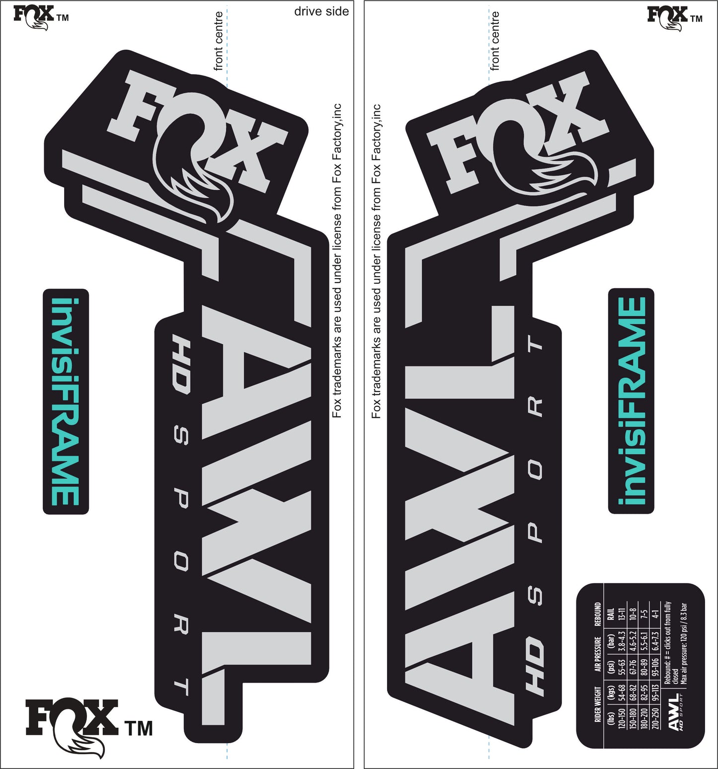 Fox AWL SPORT HD 2025 Decals