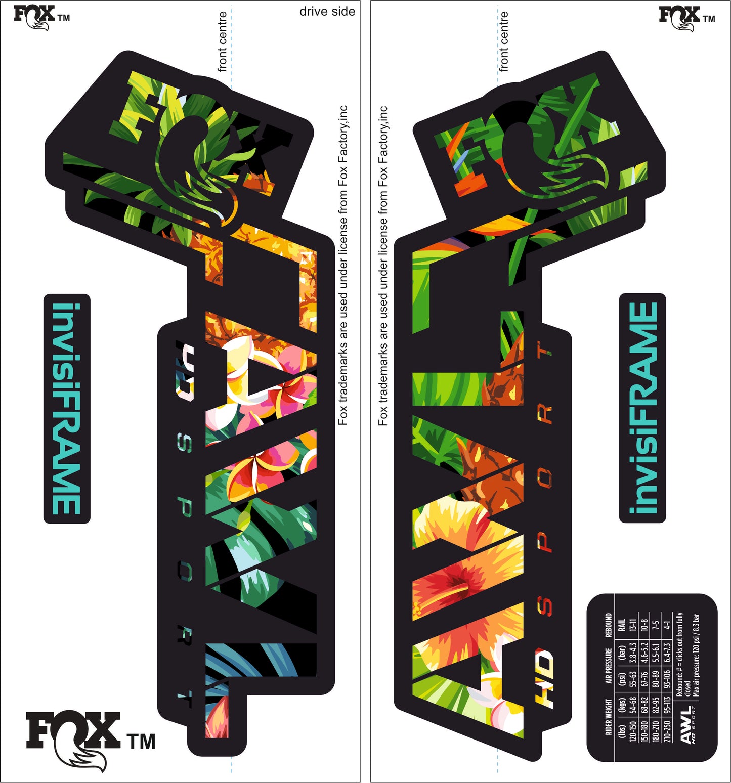 Fox AWL SPORT HD 2025 Decals