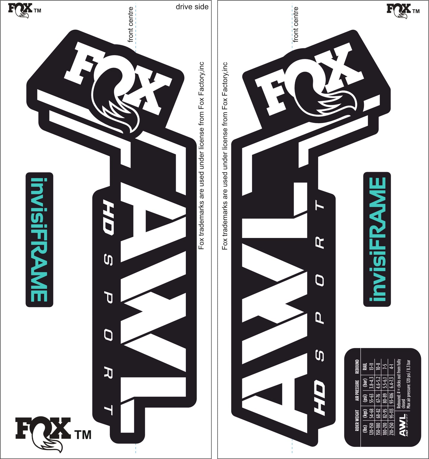 Fox AWL SPORT HD 2025 Decals