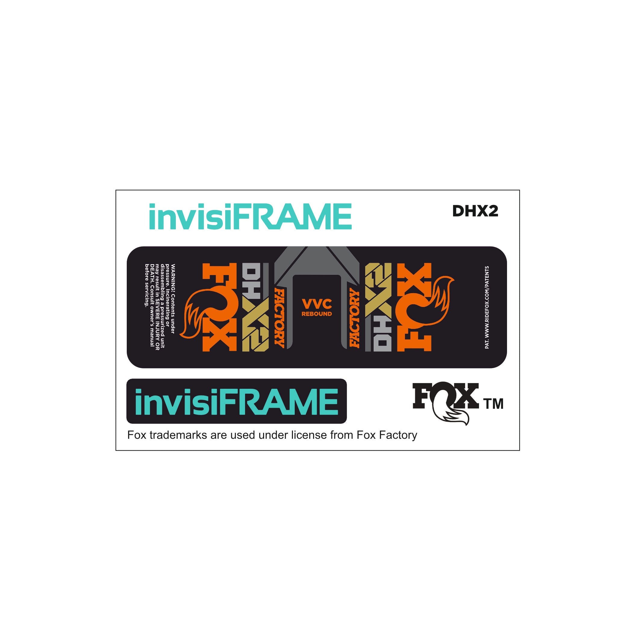 Fox DHX2 Factory 2021 Decals | invisiFRAME Custom Decals – invisiframe