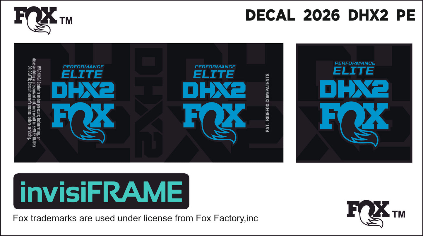 Fox DHX2 Performance 2026 Elite Decals
