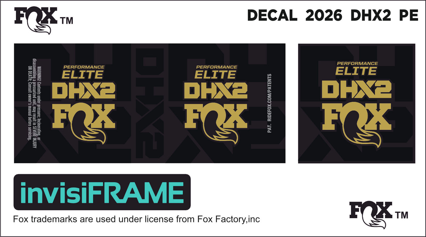 Fox DHX2 Performance 2026 Elite Decals