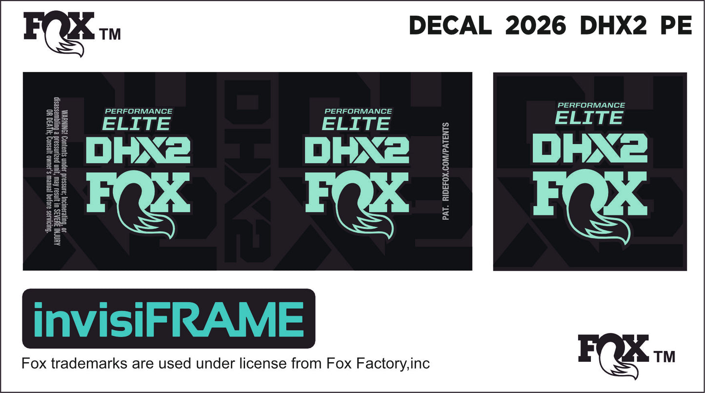 Fox DHX2 Performance 2026 Elite Decals