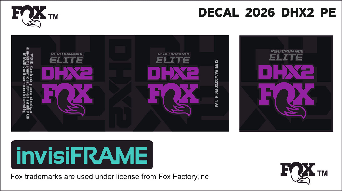 Fox DHX2 Performance 2026 Elite Decals