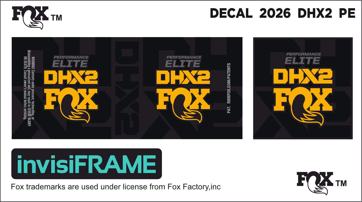 Fox DHX2 Performance 2026 Elite Decals