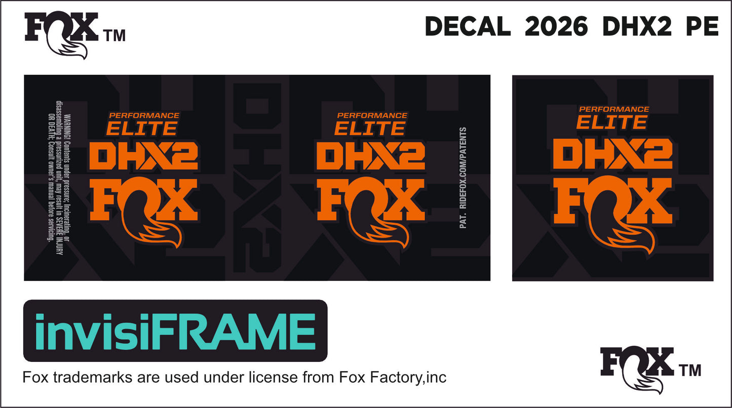 Fox DHX2 Performance 2026 Elite Decals