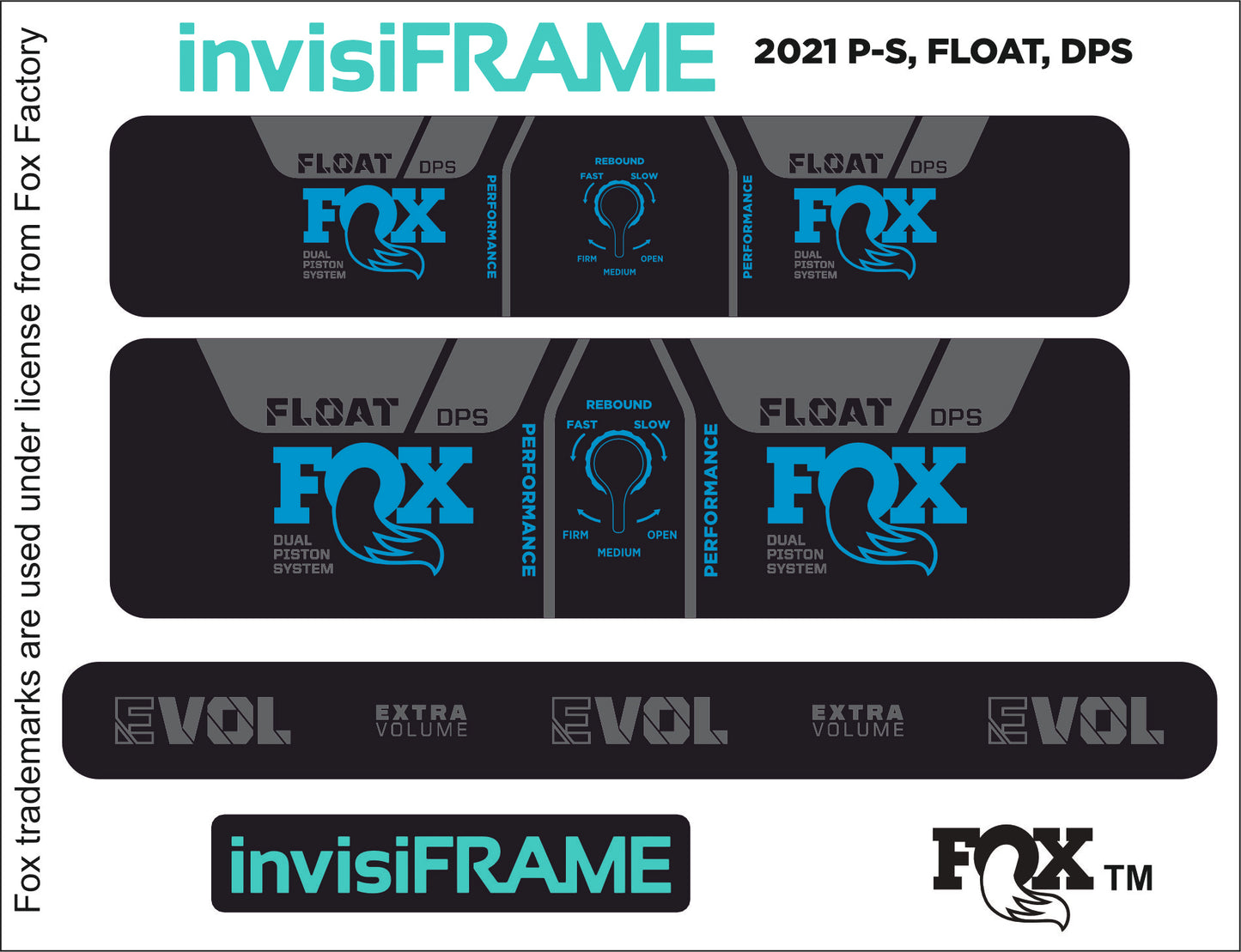 Fox Float DPS Performance 2021 Decals