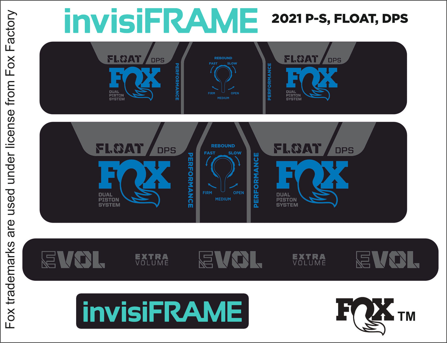 Fox Float DPS Performance 2021 Decals