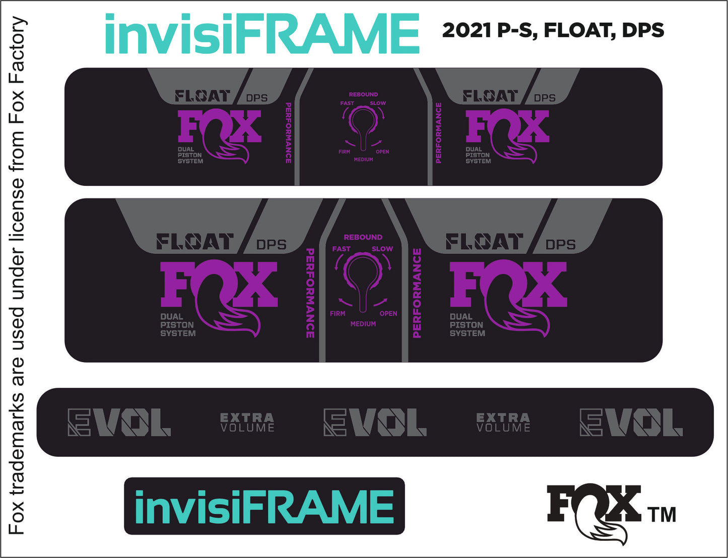 Fox Float DPS Performance 2021 Decals