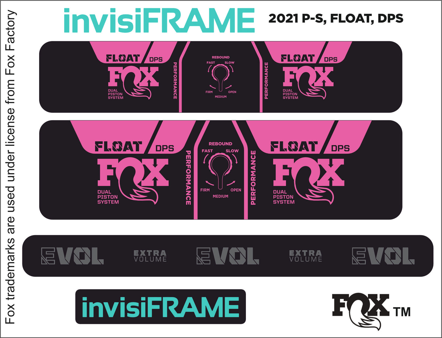 Fox Float DPS Performance 2021 Decals