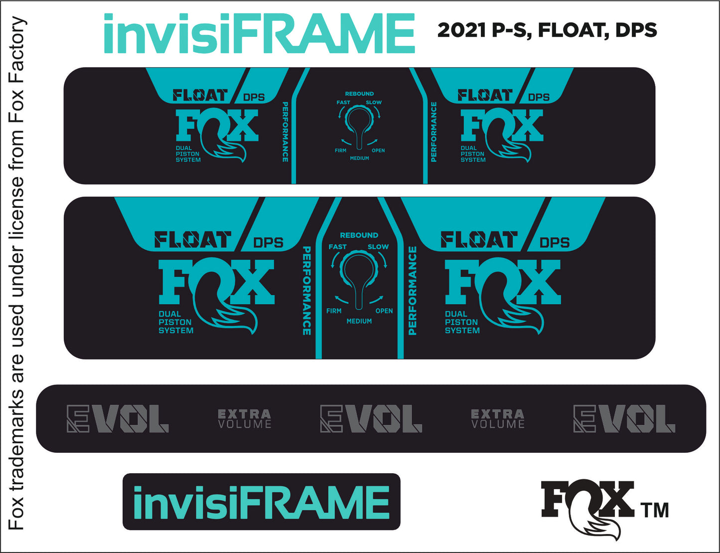 Fox Float DPS Performance 2021 Decals