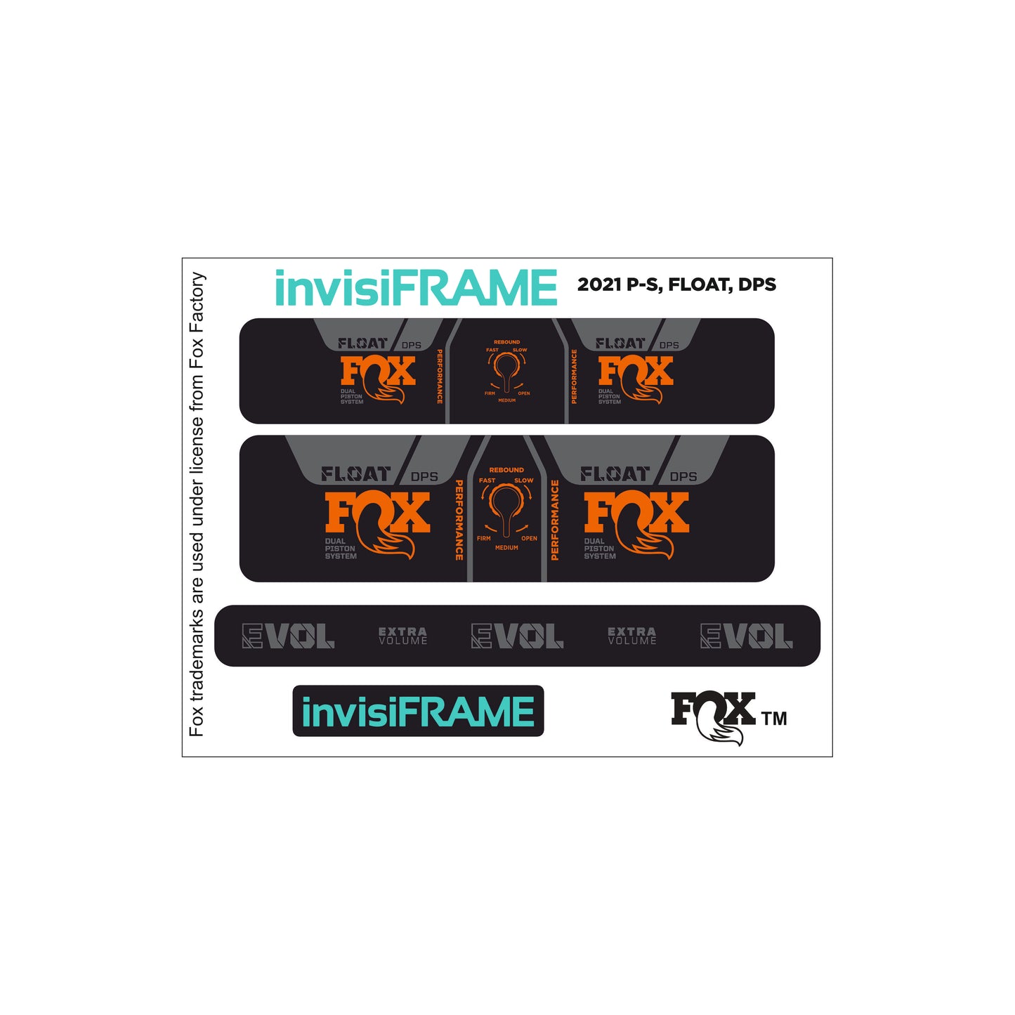 Fox Float DPS Performance 2021 Decals