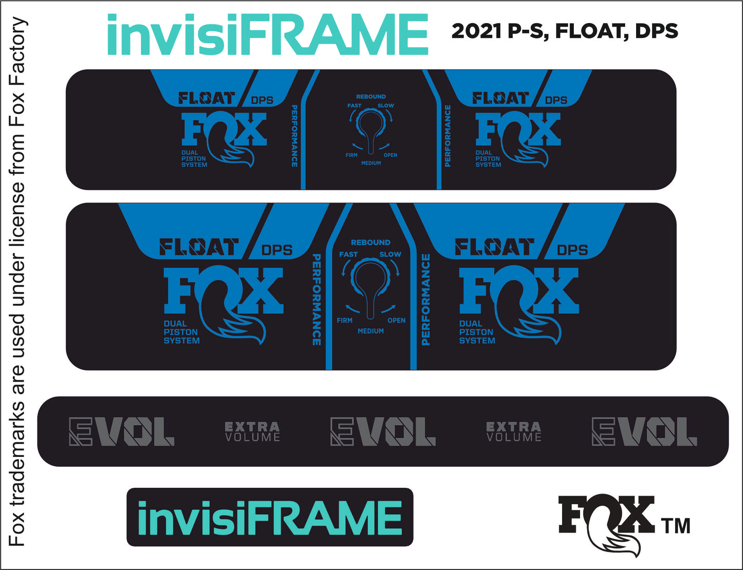 Fox Float DPS Performance 2021 Decals