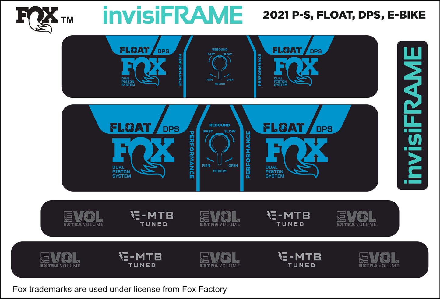 Fox Float DPS Performance E BIKE 2021 Decals