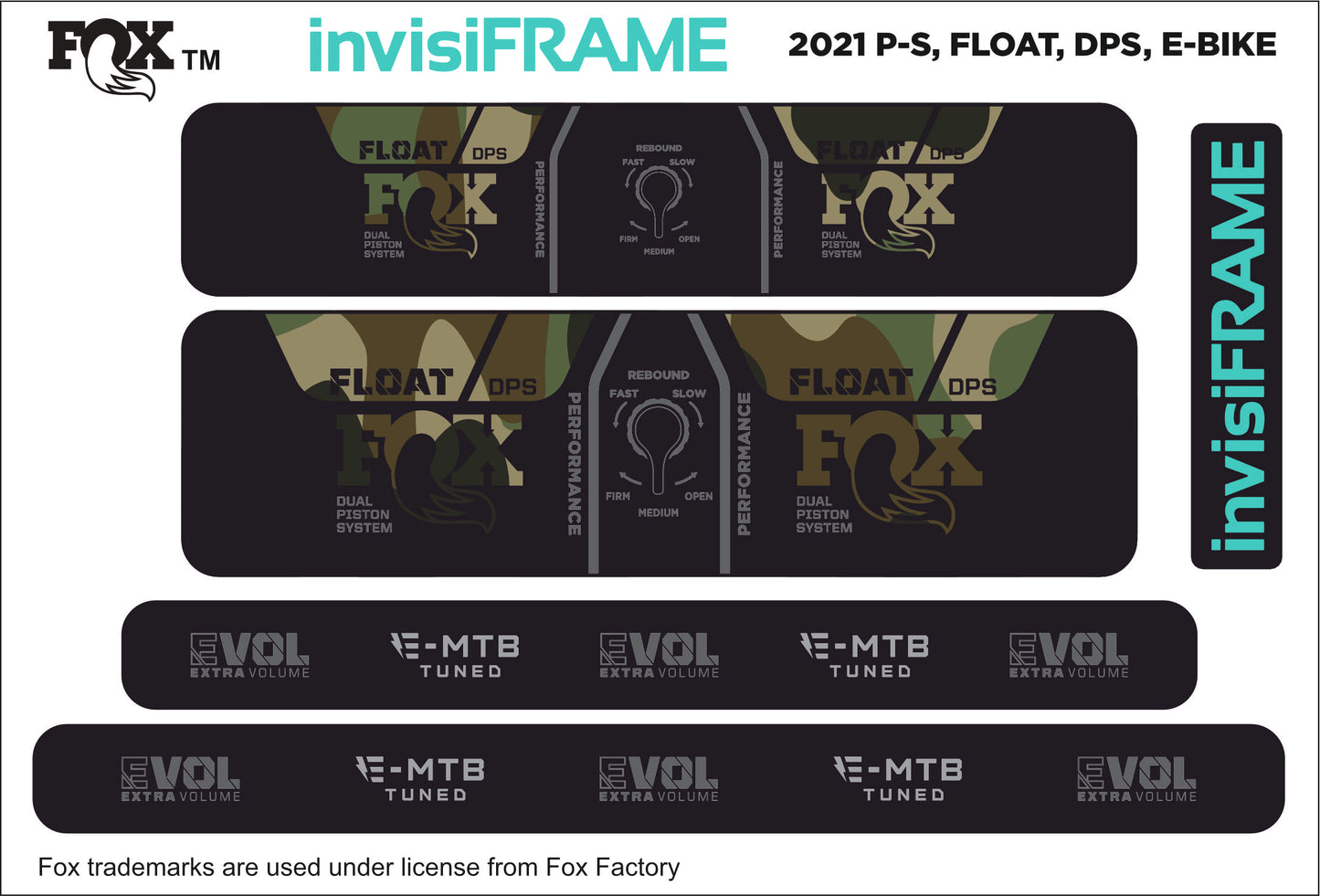 Fox Float DPS Performance E BIKE 2021 Decals