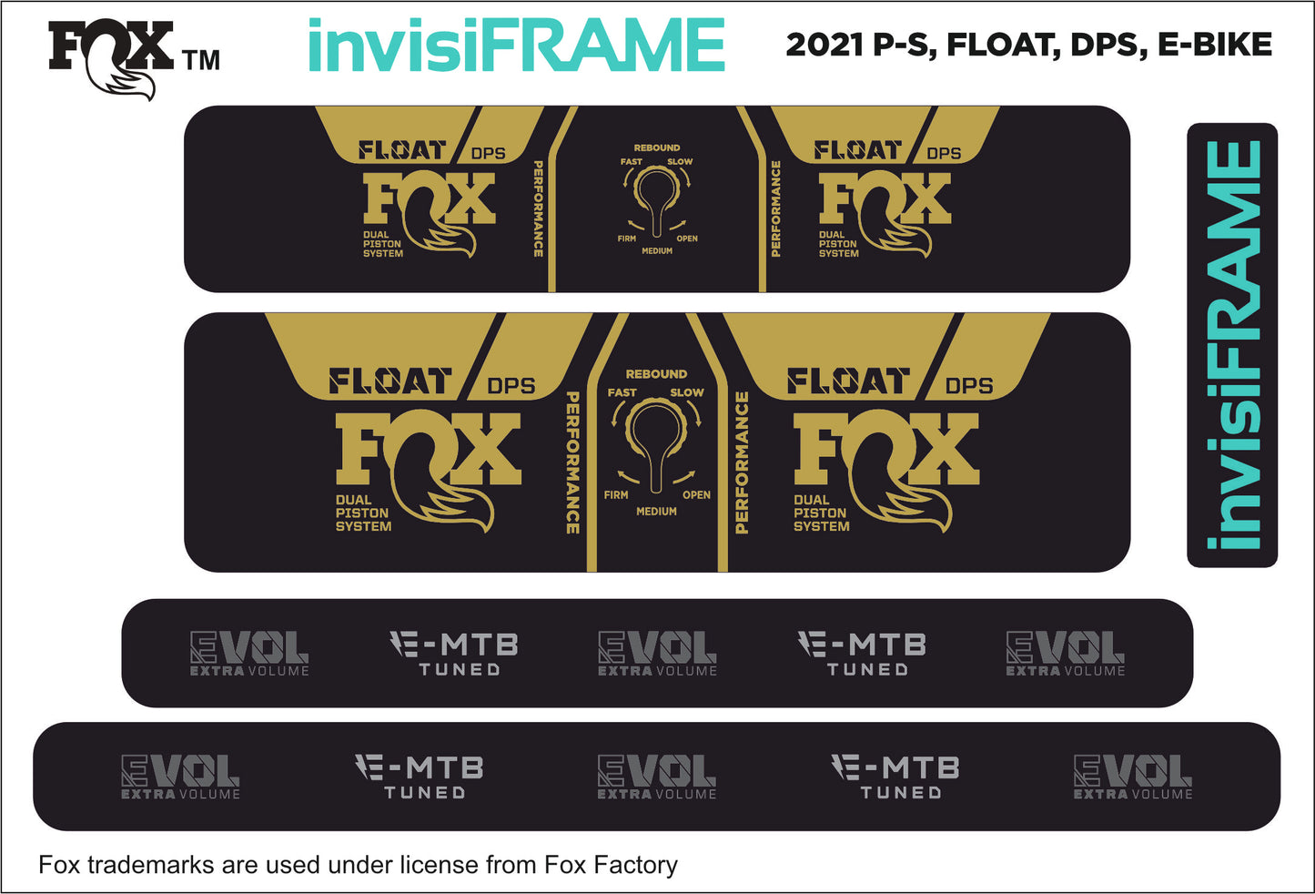 Fox Float DPS Performance E BIKE 2021 Decals