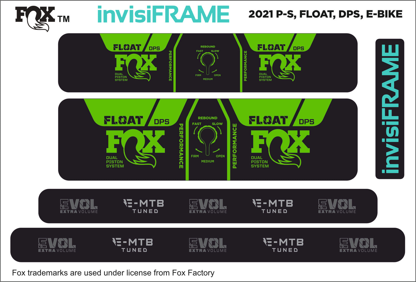 Fox Float DPS Performance E BIKE 2021 Decals