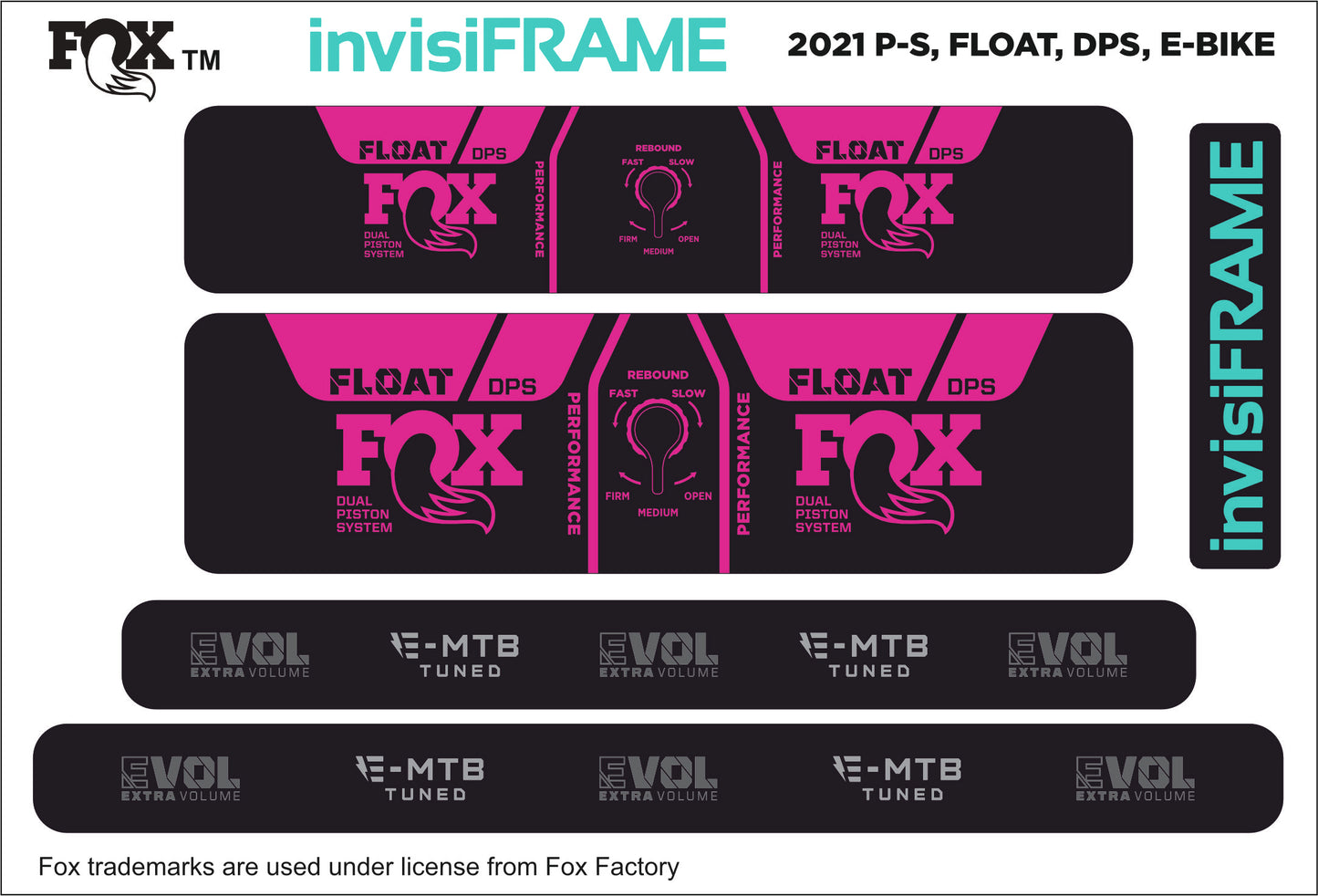 Fox Float DPS Performance E BIKE 2021 Decals