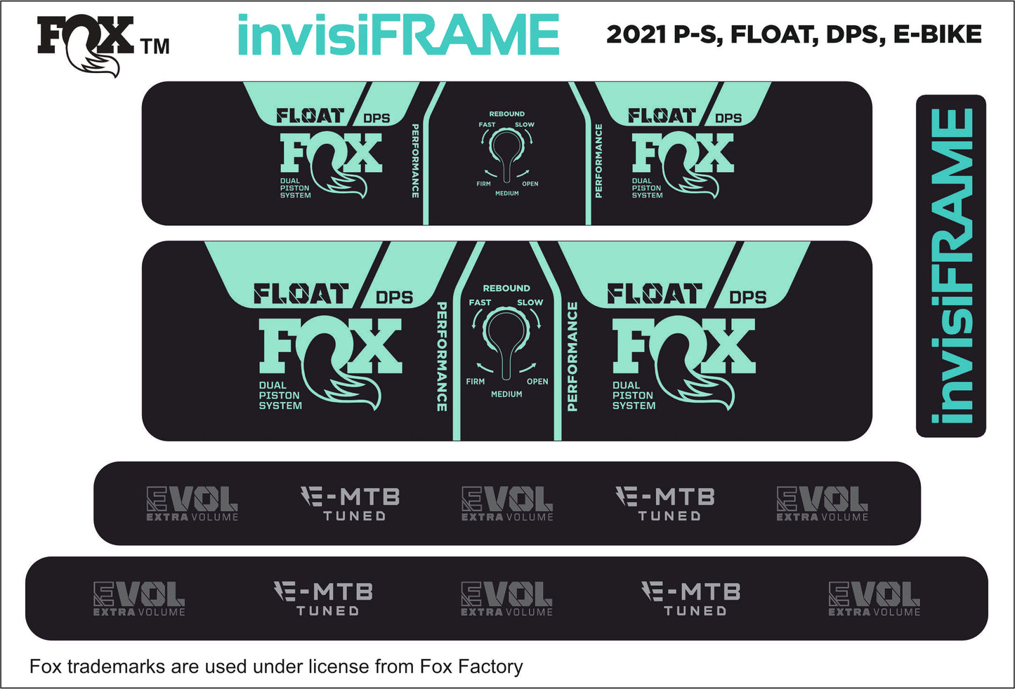 Fox Float DPS Performance E BIKE 2021 Decals