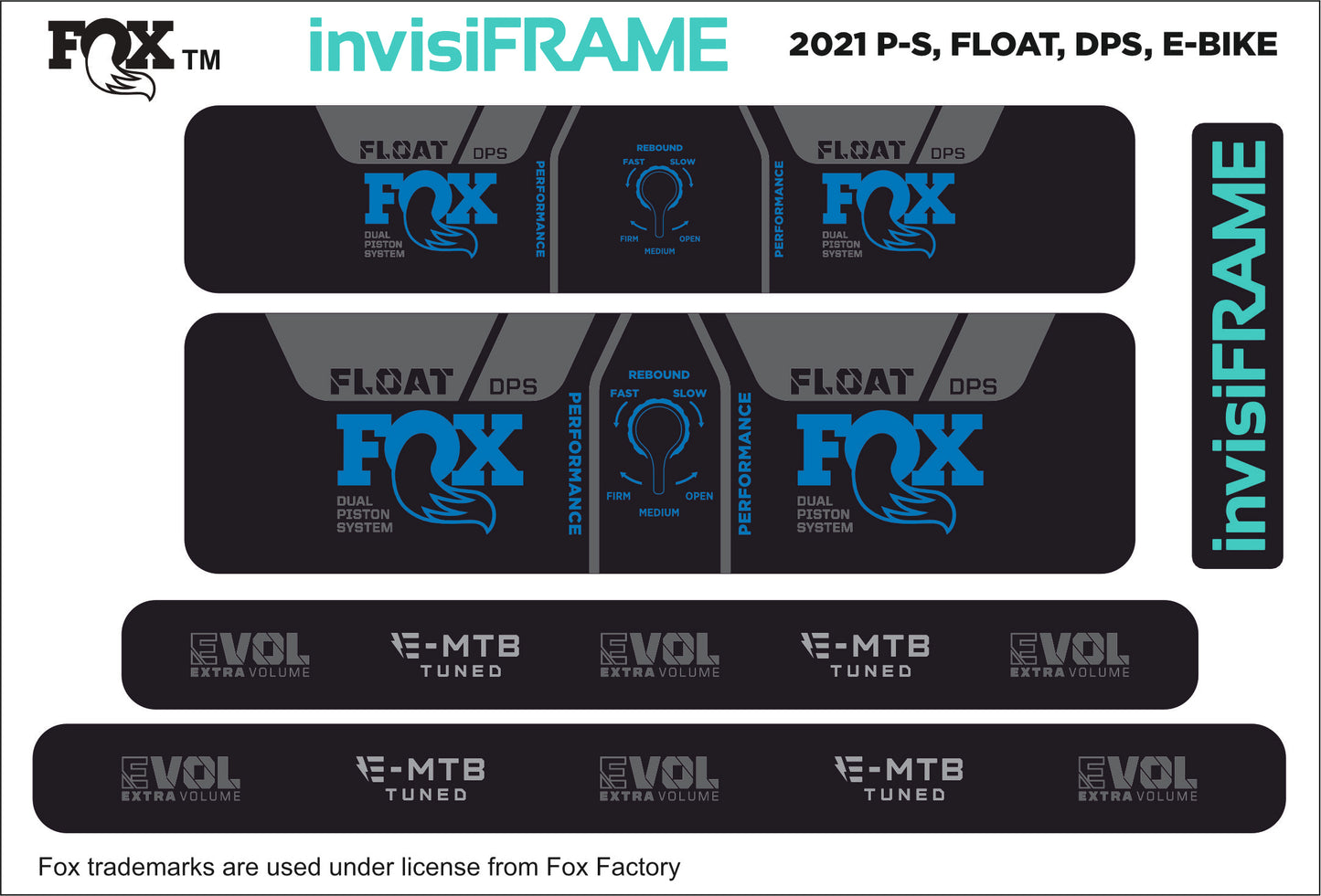 Fox Float DPS Performance E BIKE 2021 Decals