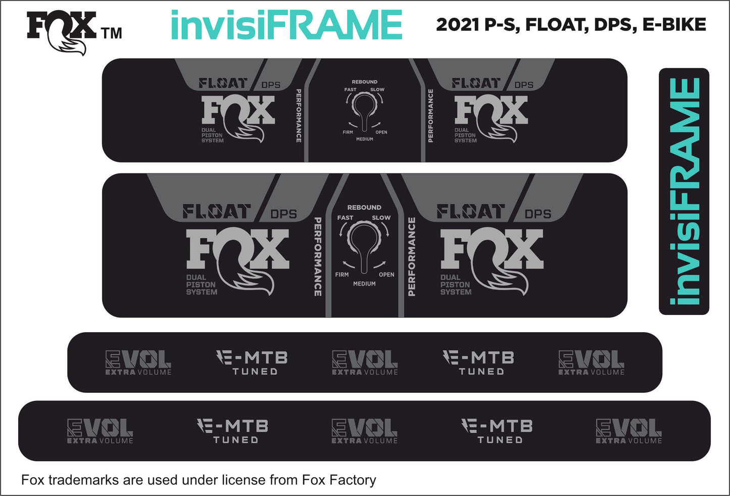 Fox Float DPS Performance E BIKE 2021 Decals