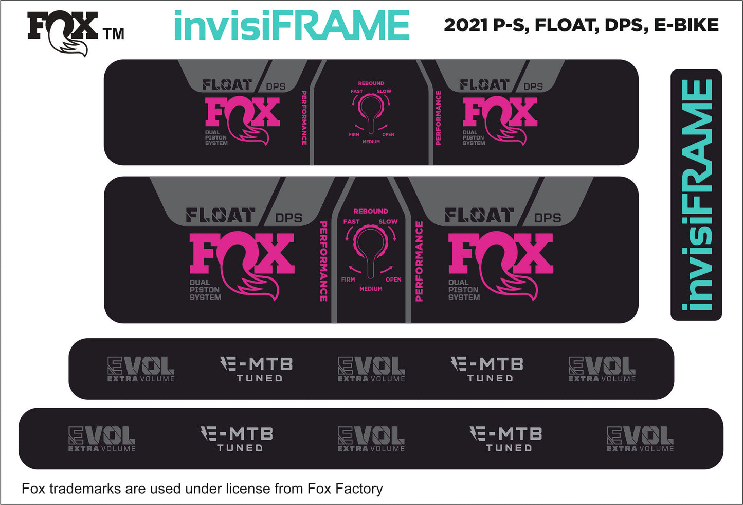 Fox Float DPS Performance E BIKE 2021 Decals