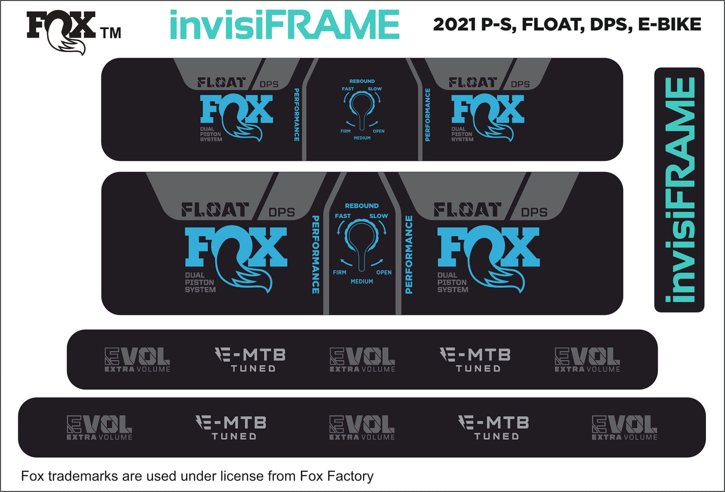 Fox Float DPS Performance E BIKE 2021 Decals