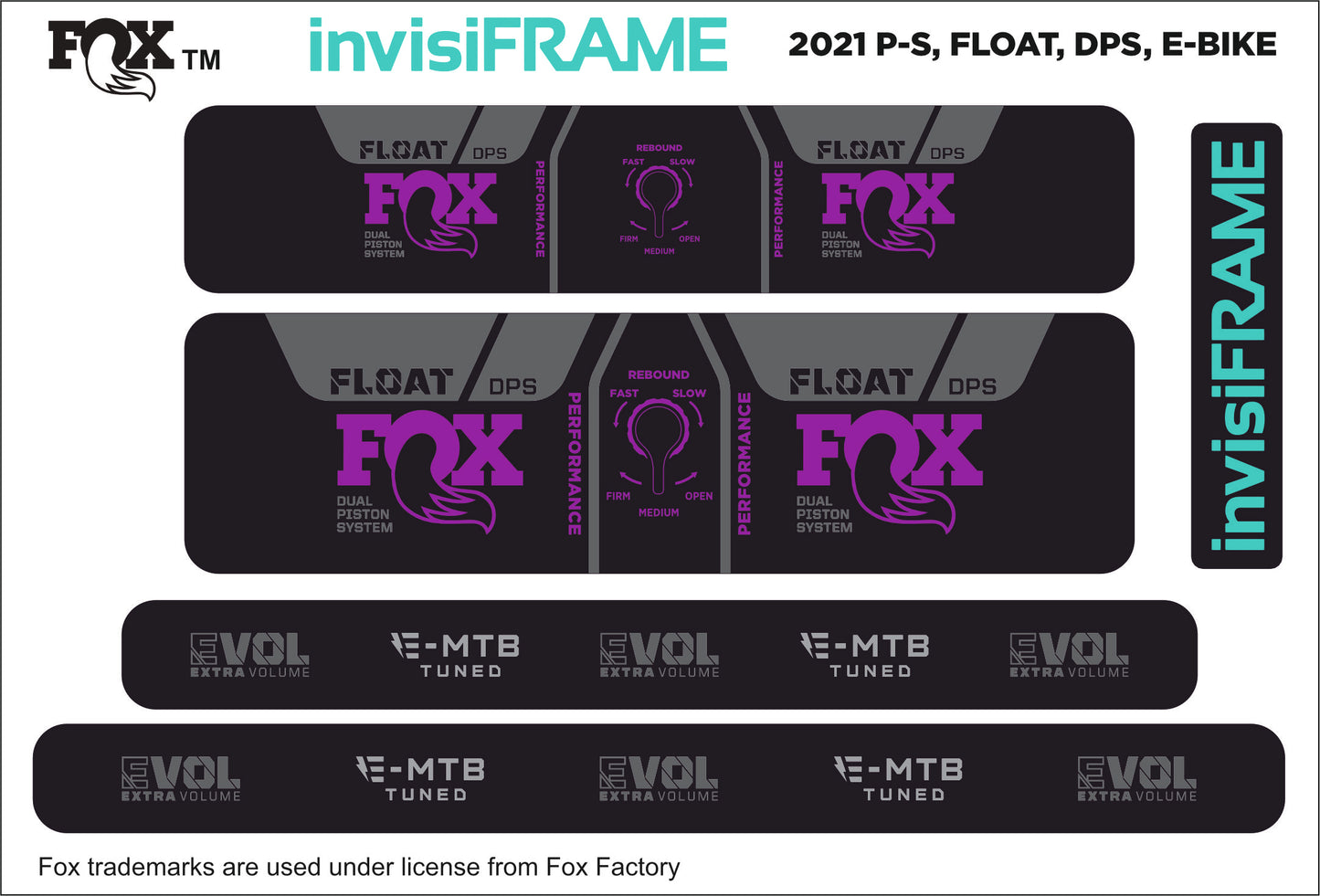 Fox Float DPS Performance E BIKE 2021 Decals