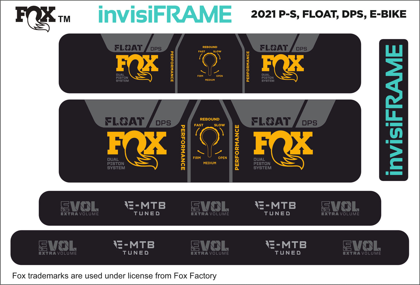 Fox Float DPS Performance E BIKE 2021 Decals