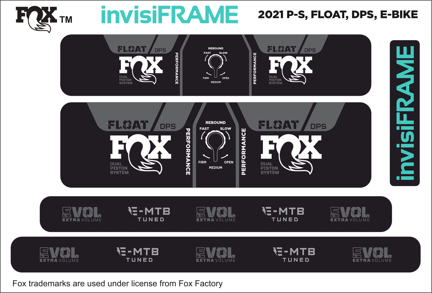 Fox Float DPS Performance E BIKE 2021 Decals