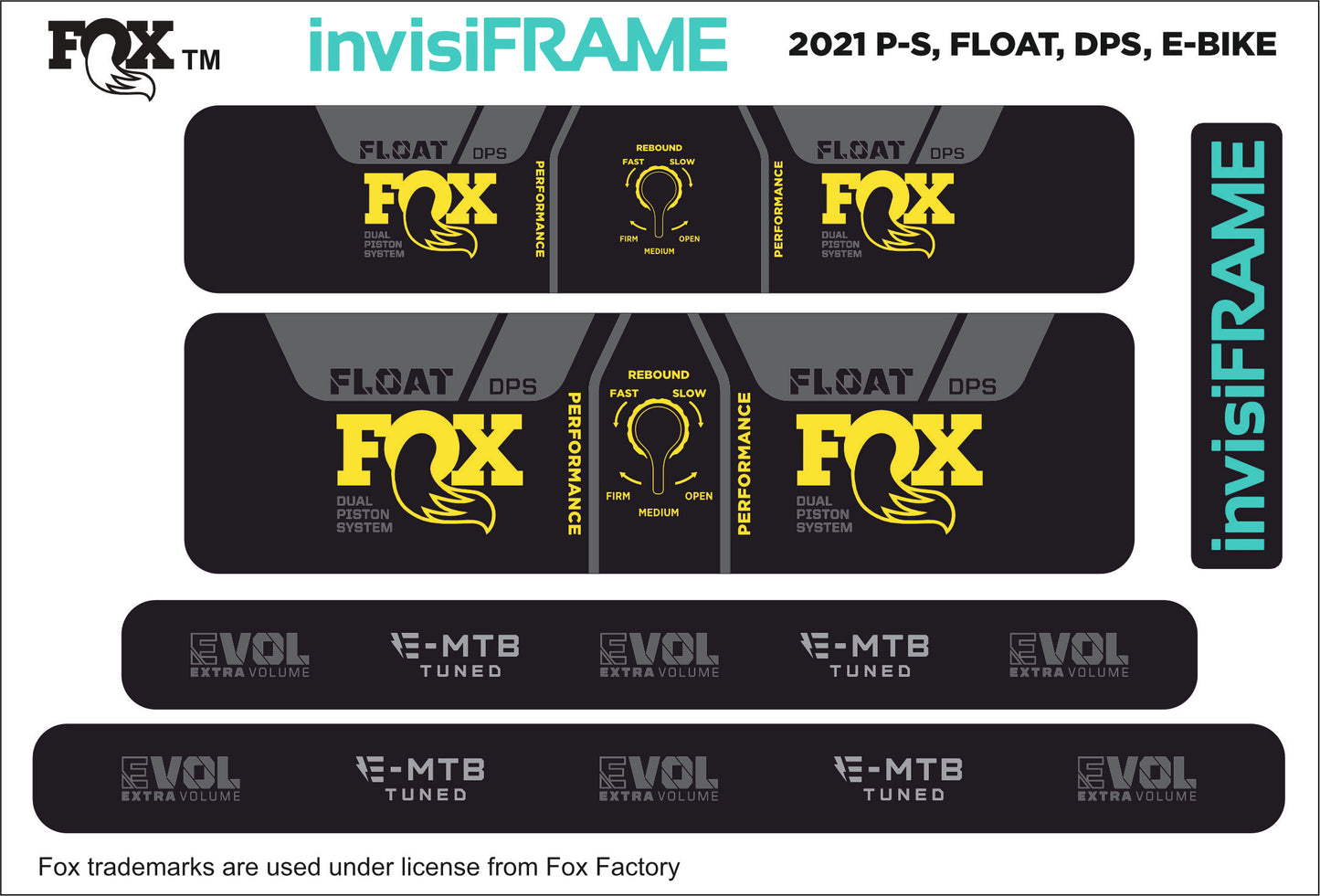 Fox Float DPS Performance E BIKE 2021 Decals