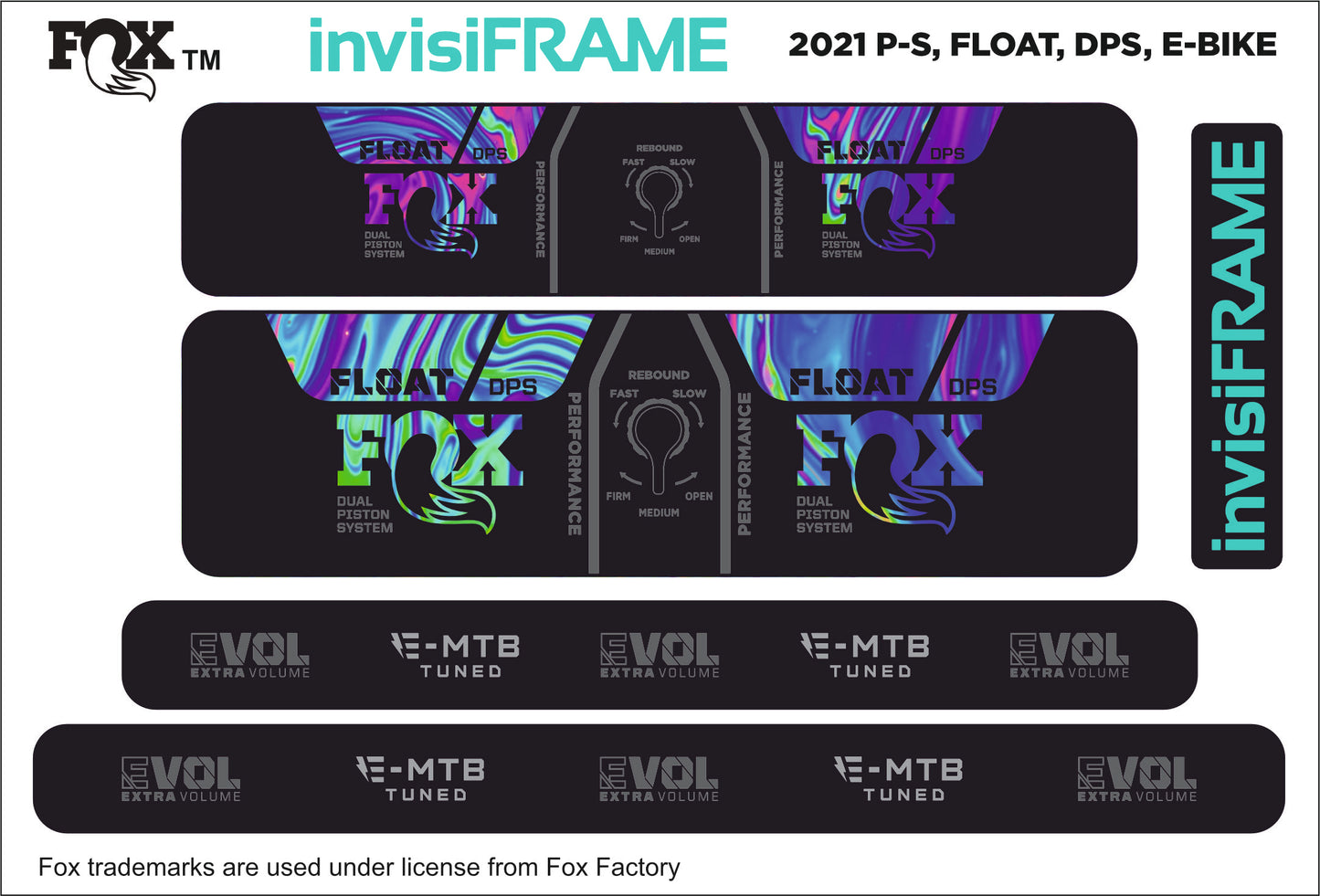 Fox Float DPS Performance E BIKE 2021 Decals